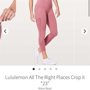 Lululemon all the right places high rise crop leggings